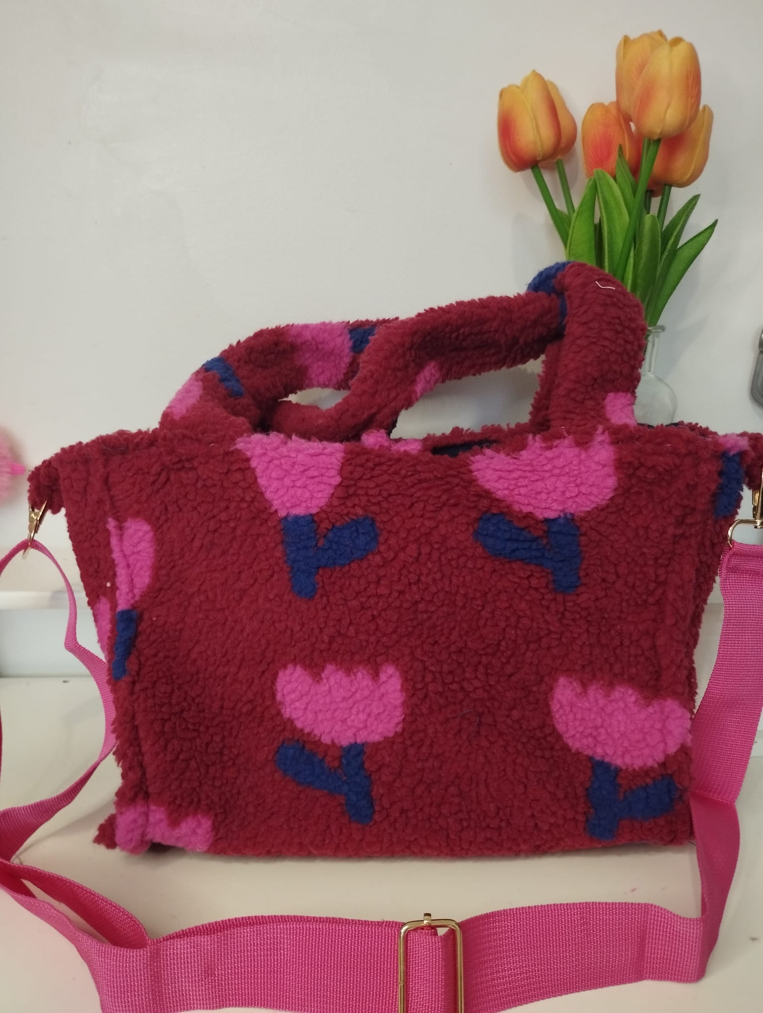 Cabas Rouge Fleurie – Image 2