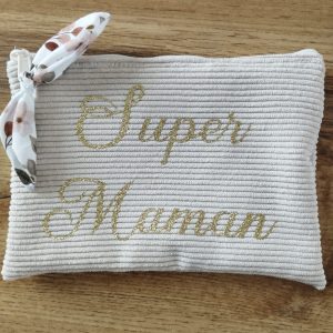 Pochette zippée personnalisée Fête des Mères